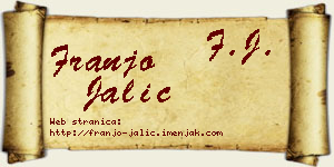 Franjo Jalić vizit kartica